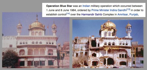 1984 Op blue star Aakaal-Takhat Damage